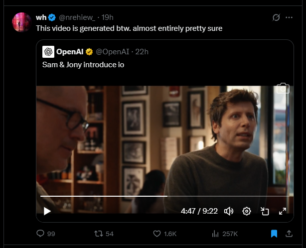 Did OpenAI tease Sora2 with Sam Altman, Jony Ives AI-generated launch video?