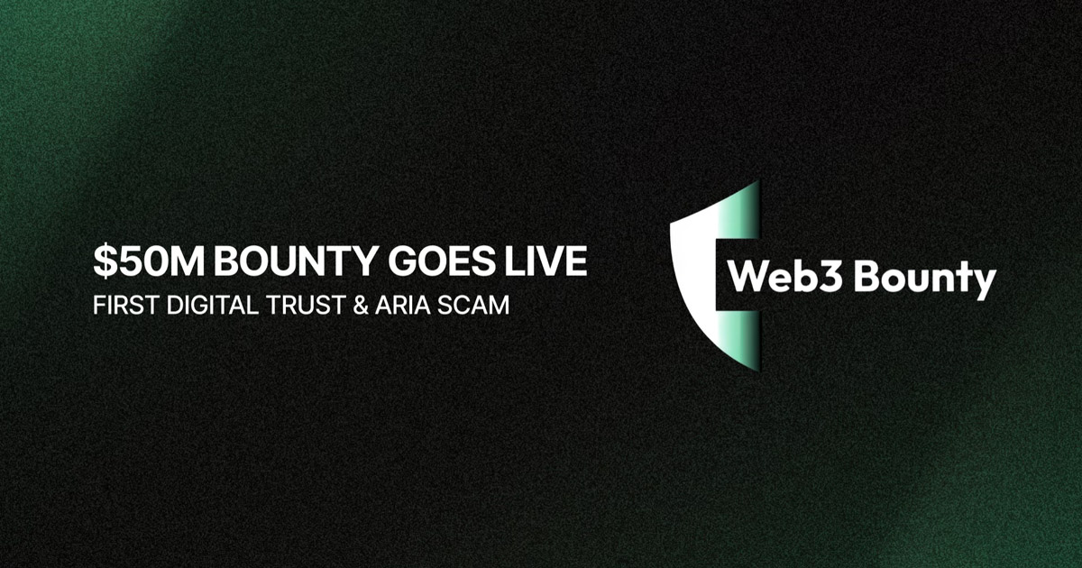 $50M Bounty Goes Live on Web3Bounty.io to Trace Misappropriated Funds Linked to FDT and Aria